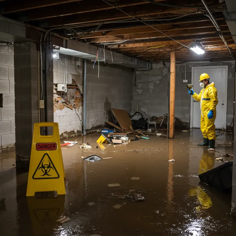 Flooded Basement Electrical Hazard in Point Baker, FL Property